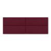 Jaxx Panelist Modern Padded Headboard – Set of 4 Wall Mounted Panels (Each 11.25" x 30") - Queen, Vino Red Microvelvet