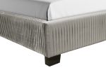 Queen Upholstered Bed in a Box Light Gray