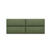 Jaxx Panelist Modern Padded Headboard – Set of 4 Wall Mounted Panels (Each 11.25" x 30") - Queen, Cypress Green Microvelvet
