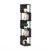 Econ 5-Tier Zigzag Corner Shelf Bookcase, Bookshelf, Espresso/Black