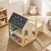 House-shaped Wooden Activity Kids Table Chair Set