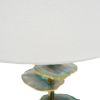 D15x29.5" Verdant Agate-Slice Table Lamp w/ Marble Base