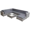 Patio Furniture Set 8 Pieces Gray