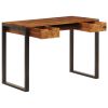 Desk Acacia wood brown, black Acacia wood and powder-coated steel