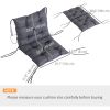 Patio Chair Cushions Set of 2, 39" x 20" x 3" Outdoor Tufted Cushion Set with Ties for Indoor Outdoor Garden Furniture, Dark Grey