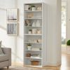 CD DVD storage cabinet, bookcase, adjustable shelf 8-layer storage, display bookshelf, home, office, multi-functional double-layer bookcase