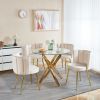 1+4,5pieces dining set, Table metal leg Mid-century Dining Table for 4-6 people With Glass Table Top, Pedestal Dining Table
