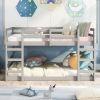 Full Over Full Bunk Bed with Ladder, Gray(OLD SKU:WF286327AAE)