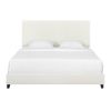 Bridgevine Home King Size White Boucle Upholstered Platform Bed