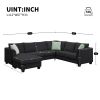 [VIDEO provided] 112*87" Sectional Sofa Couches Living Room Sets, 7 Seats Modular Sectional Sofa with Ottoman