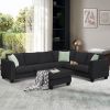 [VIDEO provided] 112*87" Sectional Sofa Couches Living Room Sets, 7 Seats Modular Sectional Sofa with Ottoman