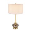 D15x29" Table Lamp with Glass Drum (Lamp Shade Assembly Required)