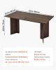 63 in Executive Desk, Large Modern Rectangle Office Table, Heavy Duty Wooden Executive Table with Cable Connection Hole, 250 LBS Load Capacity