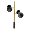 Axis Brassed Gold Floor Lamp with 4-Way Switch Double Spots with Metal Base