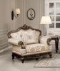 Formal Traditional Luxury Sofa Set 3pc Sofa Loveseat Chair Cherry Finish with Gold Tipping Solid Wood Living Room Furniture