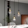Raindrop Pendant Lights, Modern Black Pendant Lights for Kitchen Island, Dining Room Light Fixture Raindrop Chandelier