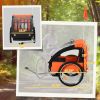 2-Seat Kids Child Bicycle Trailer | Strong Steel Frame | 5-Point Safety Harnesses & Comfortable Seating, Orange