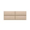 Jaxx Panelist Modern Padded Headboard – Set of 4 Wall Mounted Panels (Each 11.25" x 30") - Queen, Dune Beige Microvelvet