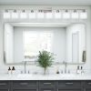 10-Light Bathroom Light Fixtures, 6552inch Nickel Vanity Light with Milky White Glass Shade, Modern Bathroom Wall Lights Over Mirror