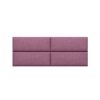 Jaxx Panelist Modern Padded Headboard – Set of 4 Wall Mounted Panels (Each 11.25" x 30") - Queen, Plum Microvelvet