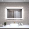 24"*36"LED Bathroom Mirror,Front-Lit and Back-Lit, Stepless Dimmable, 3 Colors CRI90+, Brightness Memory, Shatter-Proof,Anti-fog LED Vanity Mirror