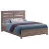 Geary Barrel Oak Eastern King Storage Panel Bed