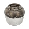 13x13x11" Round Sienna Brown Ceramic Accent Vase