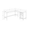 Springwood L-Shape Desk, Charcoal Finish