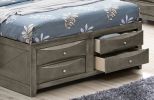 Elegant Gray Queen Storage Bed For Modern Homes