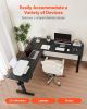 VEVOR L Shaped Desk, Electric Adjustable Height Corner Gaming Desk with Dual Hooks