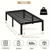 Heavy Duty Metal Platform Bed Frame with Under-Bed Storage, No Box Spring Needed, Easy Assembly, Noise-Free, Non-Slip Design