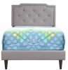 Casual Twin Bed In Light Gray