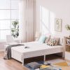 Cap Vertical Decorative Core Panel Bed White Full Wooden Bed Pine