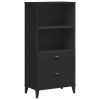 Bookshelf Black Engineered Wood, Plastic Medium Bookshelf