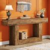 Console Table 2-Tier Entryway Table Wood Sofa Table