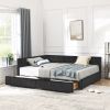 Full Size Storage Upholstered Tufted Bed Frame, Sofa Bed Frame with Comfortable Backrest and Armrests, Full Size Bed for Bedroom, Living Room,Velvet