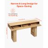 63 in Console Table, Farmhouse Desk Behind the Couch, Wooden Rectangle Entrance Desk, Narrow Long Sofa Table Accent Stand for Hallway, Bedroom