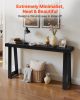 56 in Console Table, Modern Desk Behind the Couch, Wooden Rectangle Entrance Desk, Narrow Long Sofa Table Accent Stand, Ideal for Hallway, Bedroom