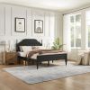 Elegant Bedroom Centerpiece Queen Bed with Padded Headboard Insert(No Mattress)