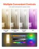 VEVOR Dimmable Floor Lamp, Stepless Adjustable Colors, Modern Standing Lamp with Remote Control, Foot Switch & APP Control