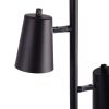 62.2 Inch LED Floor Lamp with 3 Adjustable Lights, Matte Black Finish