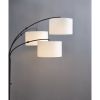 Matte Black 3 Head Arc Floor Lamp, Modern, Adult Office, Young Adult Dorm