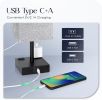 Bedside Table Lamps Set of 2 - Touch Nightstand Lamp for Bedroom with USB C+A Charging Ports & AC Outlets