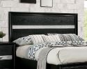 1pc Contemporary Queen Size Bed Black Solidwood 1pc Bed Bedroom Furniture Storage FB