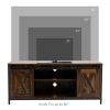 Industrial TV Stand for TVs up to 60", TV Console with Storage and 2 Sliding Barn Doors, Freestanding Entertainment Unit for Living Room, Bedroom
