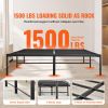 14 Inch Queen Metal Bed Frame Platform, No Box Spring Needed