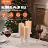 VEVOR 3 Pack White Unscented Pillar Candles, 65 Hours Long Burning Pillar Candle, 3 x 6 Inch Smokeless Unscented Candles