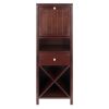 Brooke Jelly 4-Section Cupboard; Wine Storage; Walnut