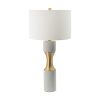 15x15x30" Cement With Metal Table Lamp