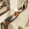 70 Inch Console Table with Outlet, Sofa Table with Charging Station, Narrow Entryway Table